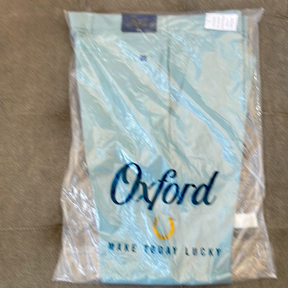 Oxford golf pants 34w X 32l blue gray color NWT still in packaging
